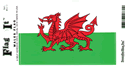 Wales Vinyl Decal . 3 1/2" x 4 3/4"