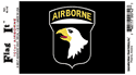 Airbone Vinyl Decal. 3 1/2" x 4 3/4"