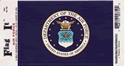 Air Foce Seal Vinyl Decal. 3 1/2" x 4 3/4"