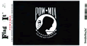 Pow-MIA BLK Vinyl Decal. 3 1/2" x 4 3/4"