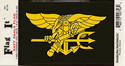 Navy Seals Trident Vinyl Decal. 3 1/2" x 4 3/4"