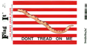 1st Navy Jack Vinyl Decal. 3 1/2" x 4 3/4"