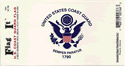 Coast Guard Flag Vinyl Decal. 3 1/2" x 4 3/4"