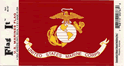 Marines Flag Vinyl Decal. 3 1/2" x 4 3/4"