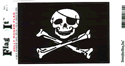 Jolly Roger Vinyl Decal. 3 1/2" x 4 3/4"