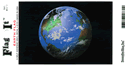 Earth Vinyl Decal. 3 1/2" x 4 3/4"