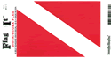 Diver/Scuba Vinyl Decal. 3 1/2" x 4 3/4"