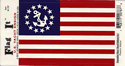 US Yacht Ensign Vinyl Decal. 3 1/2" x 4 3/4"