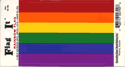 Rainbow Vinyl Decal. 3 1/2" x 4 3/4"