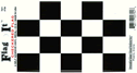 Checker Flag Vinyl Decal. 3 1/2" x 4 3/4"