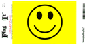 Smily Face Vinyl Decal. 3 1/2" x 4 3/4"