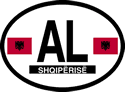 Albania Oval Reflective Decal