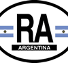 Argentina Oval Reflective Decal