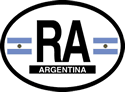 Argentina Oval Reflective Decal
