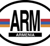 Armenia Oval Reflective Decal