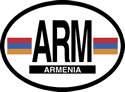 Armenia Oval Reflective Decal