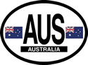 Australia Oval Reflective Decal