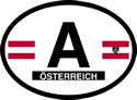Austria Oval Reflective Decal