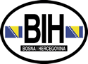 Bosnia Oval Reflective Decal