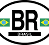 Brazil Oval Reflective Decal
