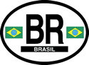 Brazil Oval Reflective Decal