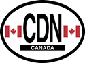 Canada Oval Reflective Decal
