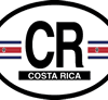 Costa Rica Oval Reflective Decal