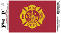 Firefighter Vinyl Decal. 3 1/2" x 4 3/4"