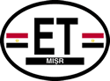 Egypt Oval Reflective Decal