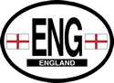 England Oval Reflective Decal