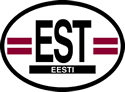 Estonia Oval Reflective Decal