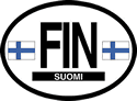 Finland Oval Reflective Decal