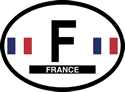 France Oval Reflective Decal