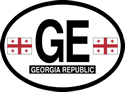 Georgia Rep. Oval Reflective Decal