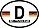 Germany Oval Reflective Decal