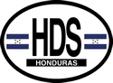 Honduras Oval Reflective Decal