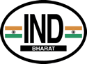 India Oval Reflective Decal