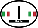 Italy Oval Reflective Decal