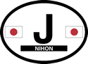 Japan Oval Reflective Decal