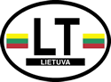 Lithuania Oval Reflective Decal