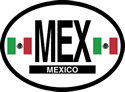 Mexico Oval Reflective Decal
