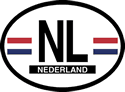 Netherlands Oval Reflective Decal