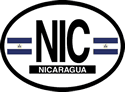 Nicaragua Oval Reflective Decal