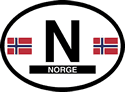 Norway Oval Reflective Decal