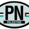 Palestine Oval Reflective Decal