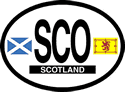 Scotland (Lion,Cross) Oval Reflective Decal