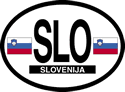 Slovenia Oval Reflective Decal