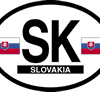 Slovakia Oval Reflective Decal