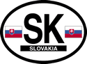 Slovakia Oval Reflective Decal