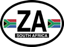 South Africa Oval Reflective Decal